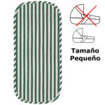 3821 Colchonetas para Capazo Colección Invierno Rayas Verde