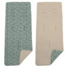 Colchoneta Reversible Alba verde villela tostado Colchoneta Reversible Alba verde villela tostado