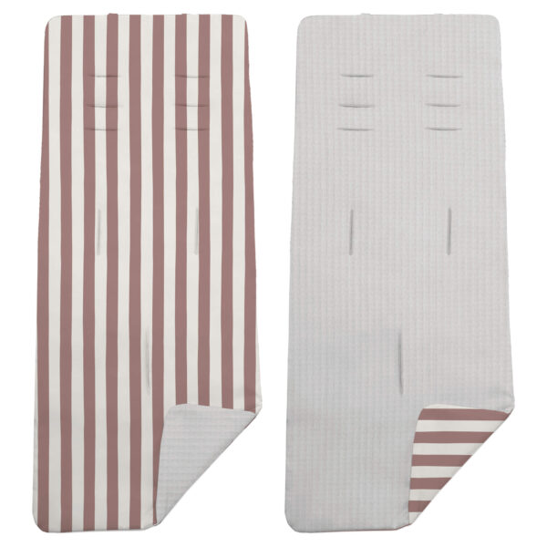 Colchoneta Reversible Rayas maquillaje con gris
