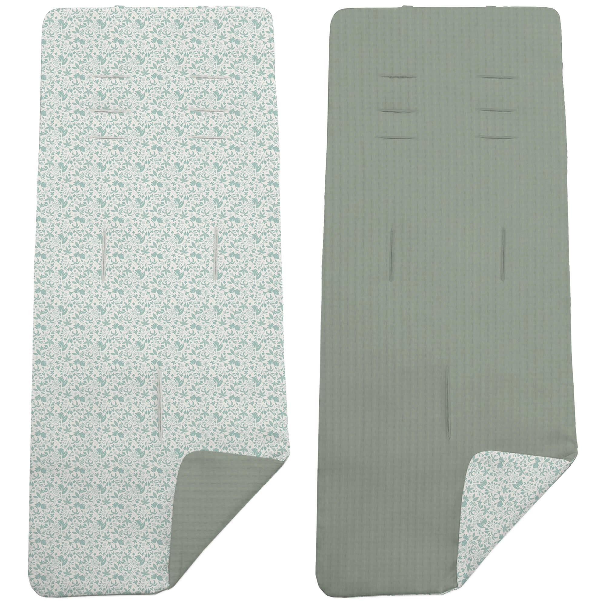 Colchoneta Reversible Versalles invierno verde