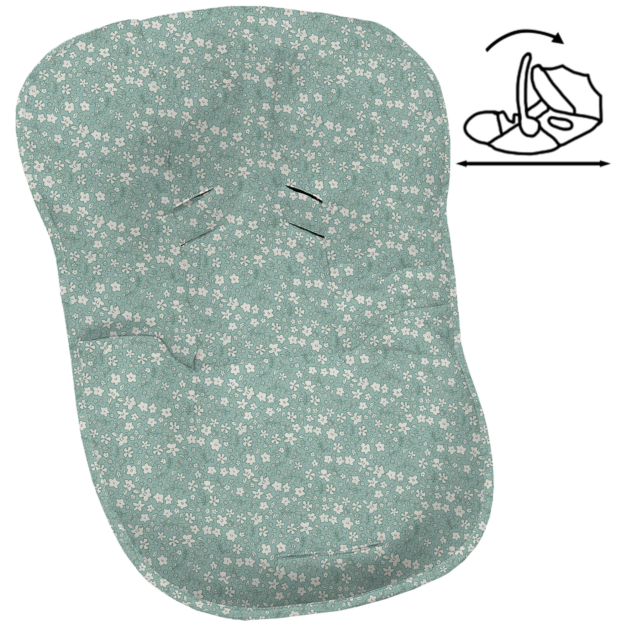 Funda para grupo cero modular Iris invierno Flores verde