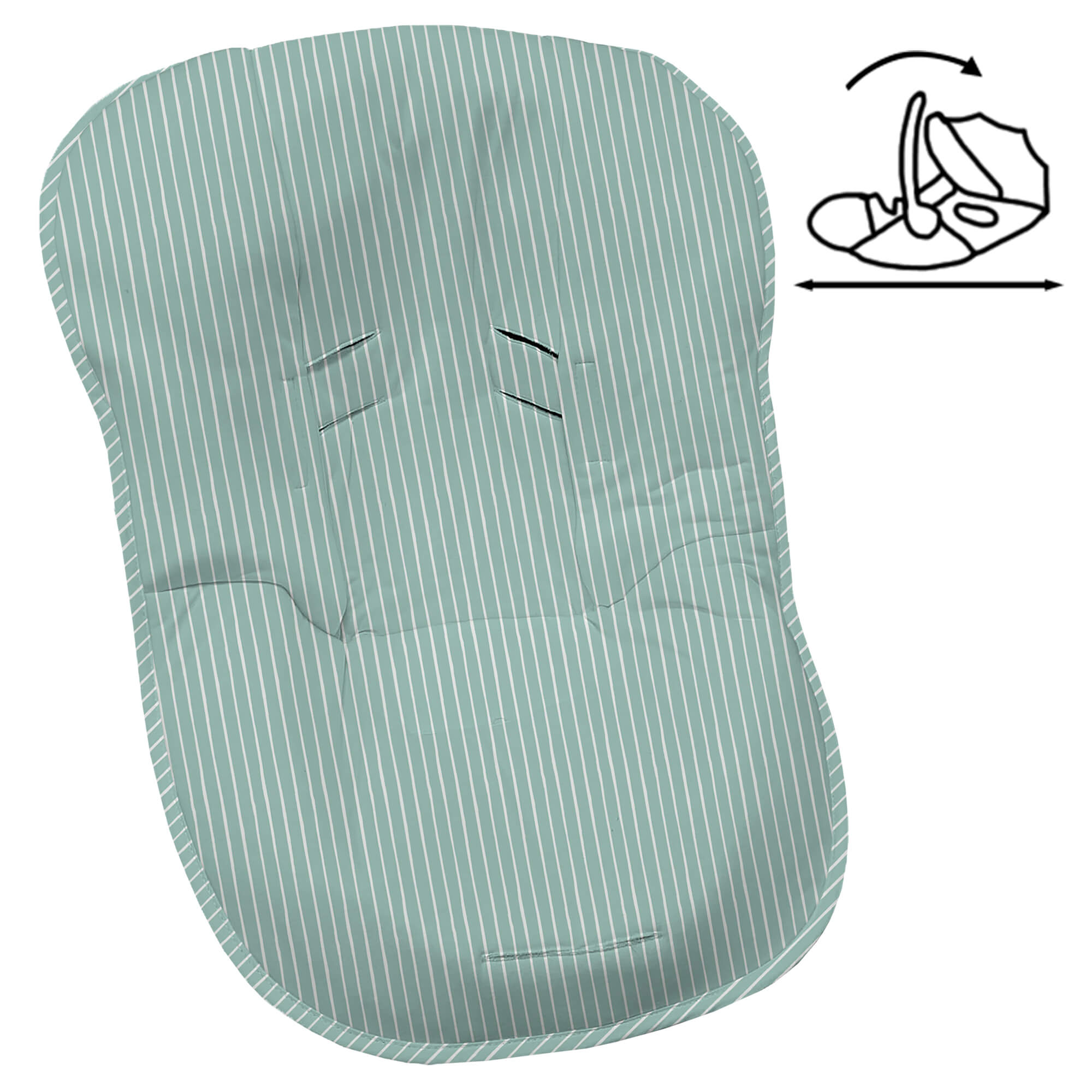Funda para grupo cero modular Iris invierno Rayas verde