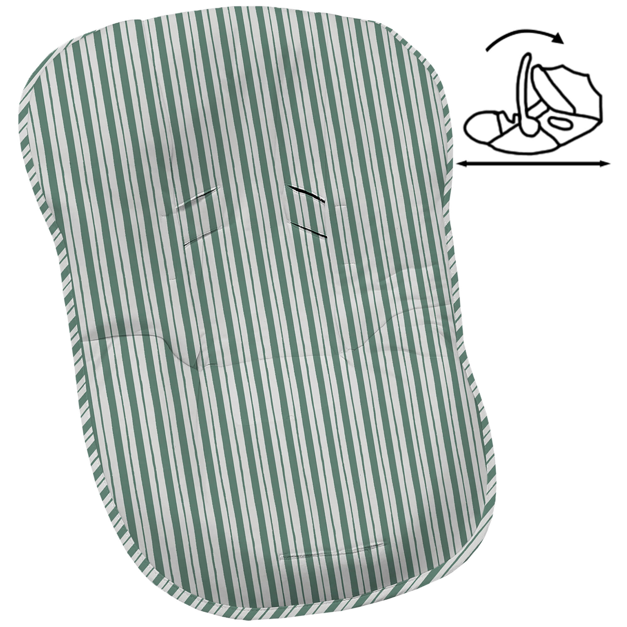 Funda para grupo cero modular Provenza invierno Rayas verde