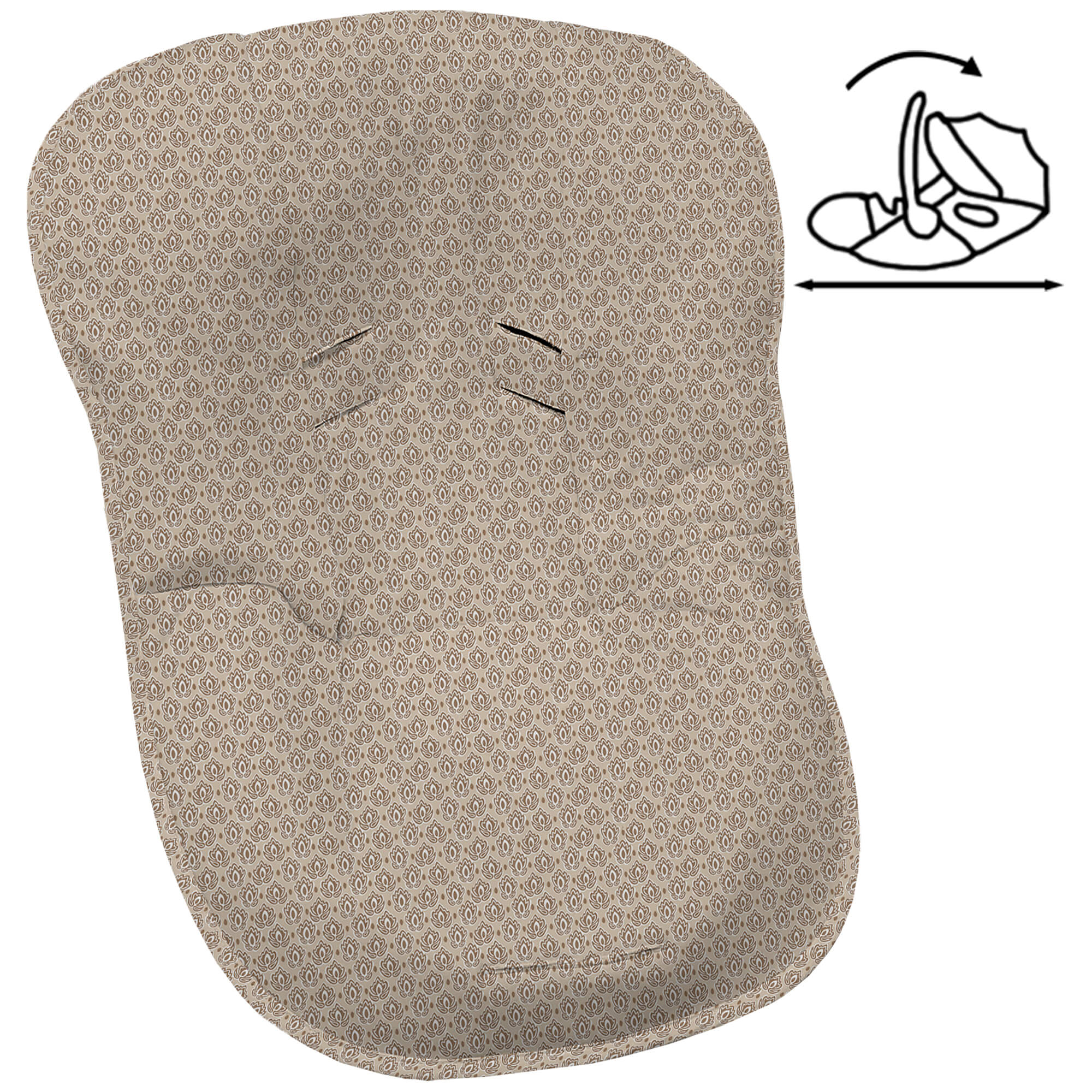 Funda para grupo cero modular Provenza invierno Tulipanes marron