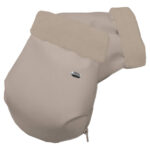 1829 Guantes Polipiel Tostado con Marfil