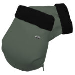 1833 Guantes Polipiel Verde con Negro