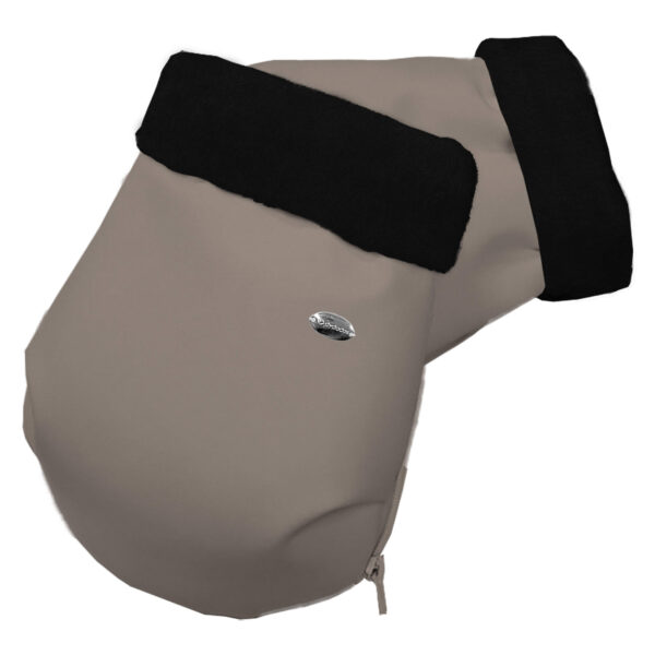 Guantes para carro polipiel visón pelo negro