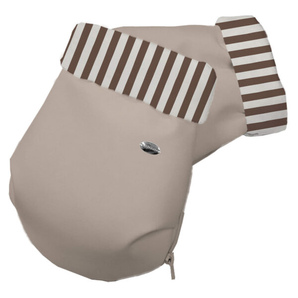 Guantes para carro Rayas marron polipiel tostado pelo estampado