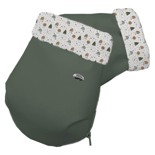 Guantes para carro Sicilia polipiel verde pelo estampado