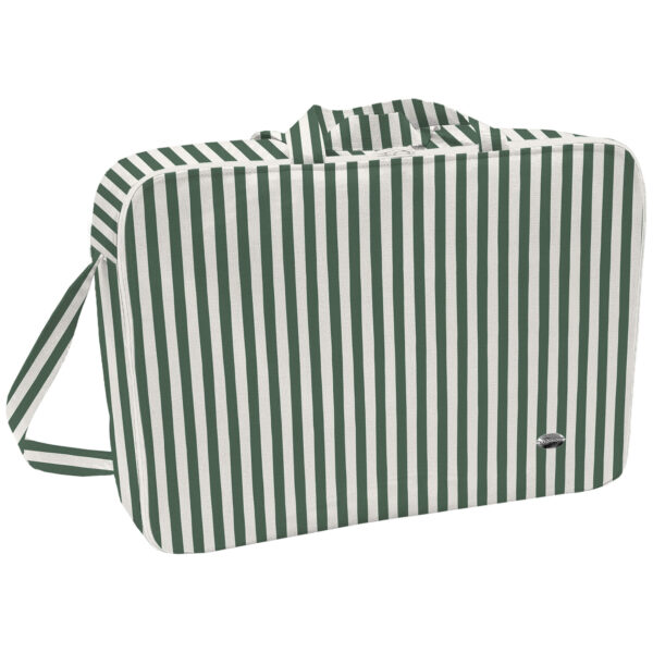 Maleta para bebé Grande Rayas verde