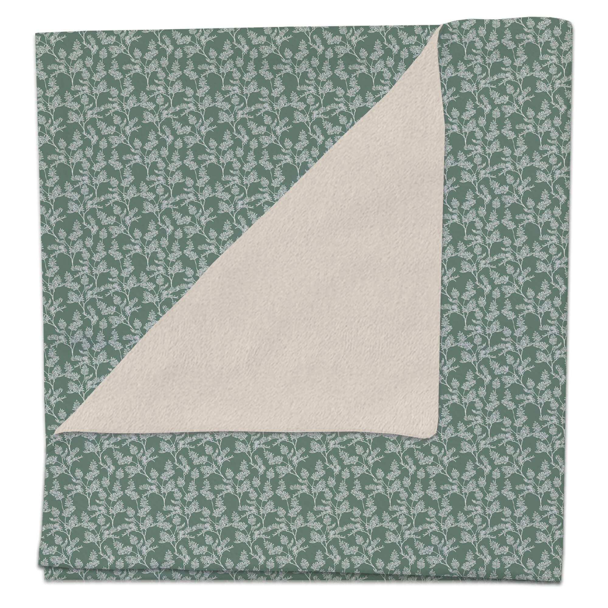 Manta Alba verde pelo crudo