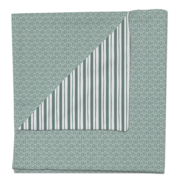 Manta Provenza invierno verde pelo estampado