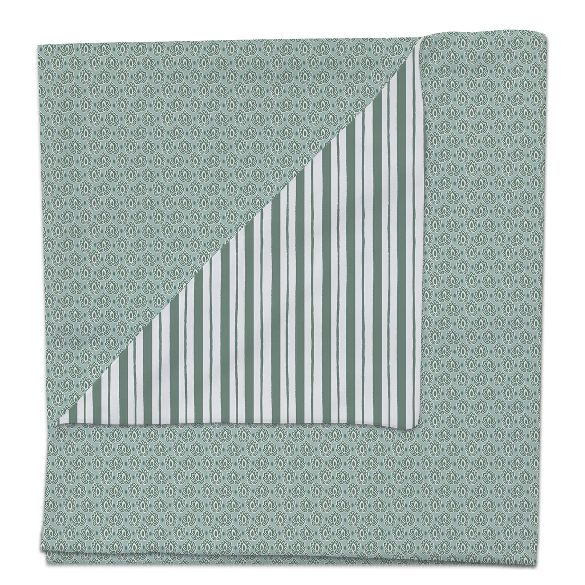 Manta Provenza invierno verde pelo estampado