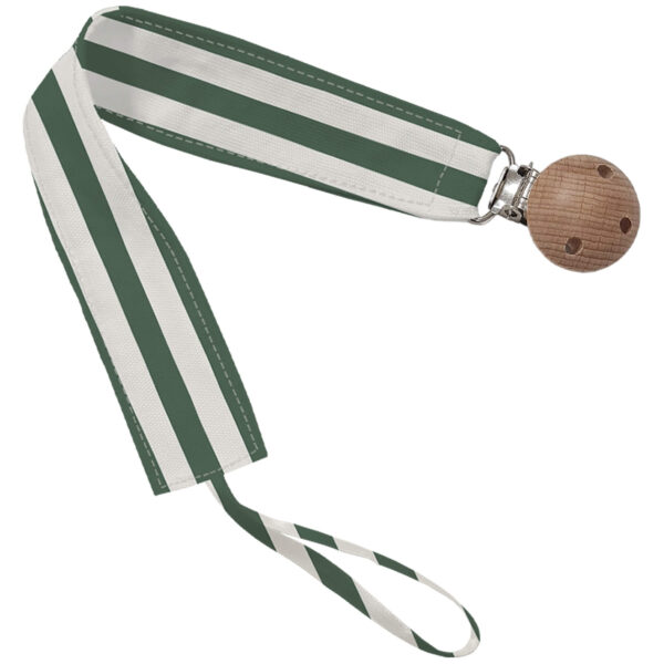 Pinza de Chupete Rayas verde
