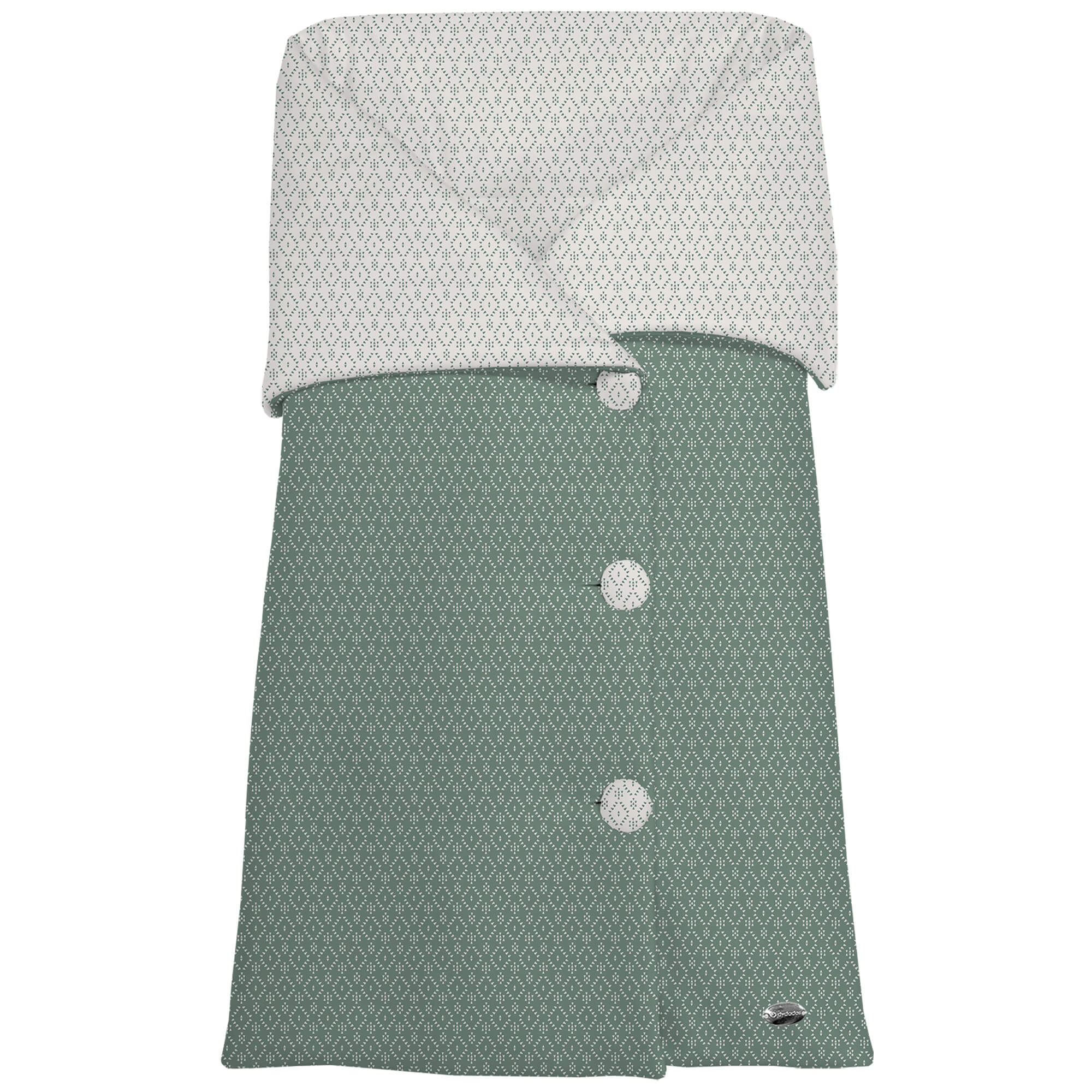 Saco Arrullo Nepal Invierno verde villela estampada