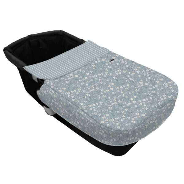 Saco para Capazo con Colcha con Cinturón Iris Invierno azul pelo estampado