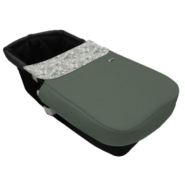 Saco para Capazo con Colcha con Cinturón Piccolo Invierno verde villela estampada