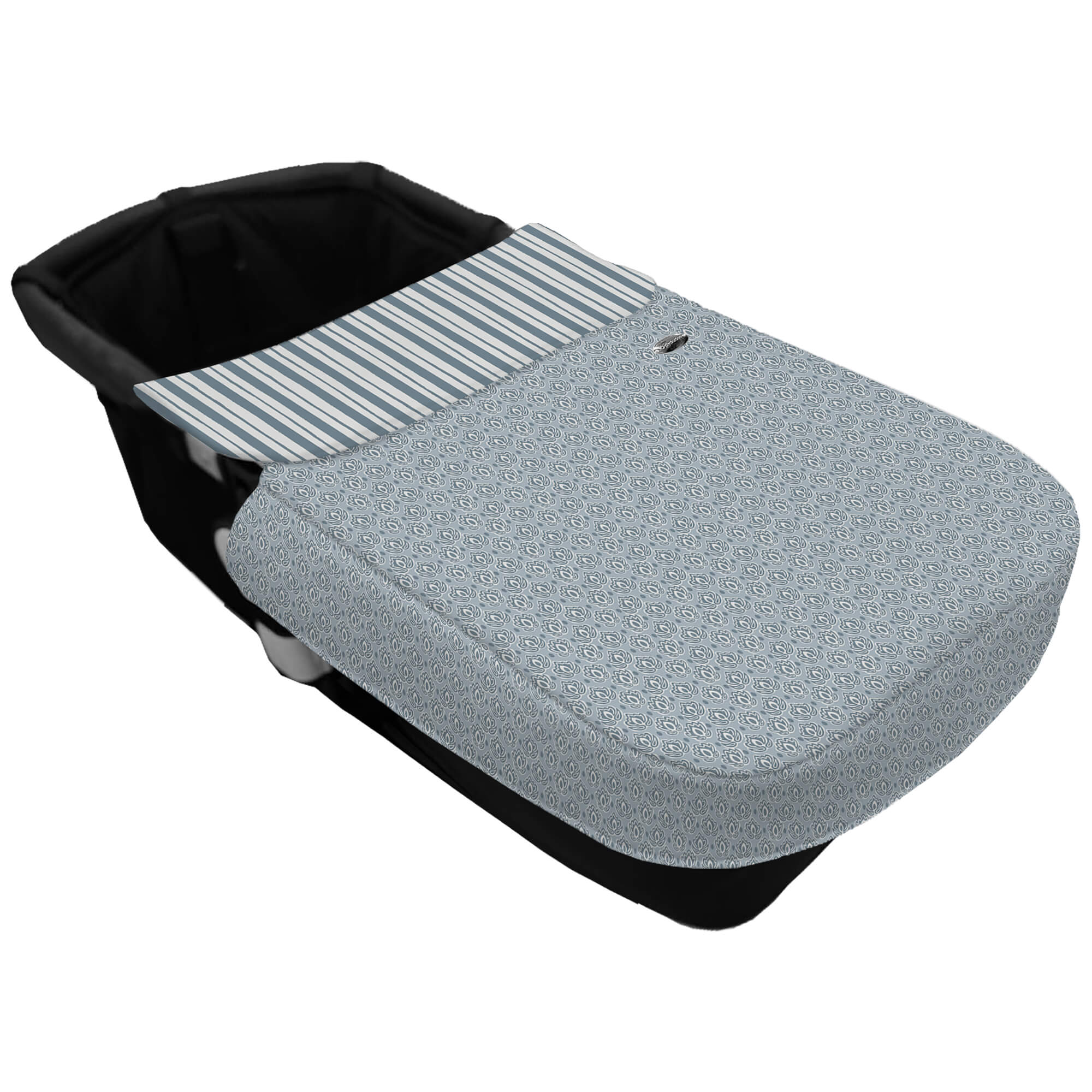 Saco para Capazo con Colcha con Cinturón Porvenza Invierno azul villela estampada