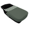 Saco Capazo con Colcha Cinturón Rayas verde polipiel verde villela estampada Saco para Capazo con Colcha con Cinturón Rayas verde polipiel verde villela estampada