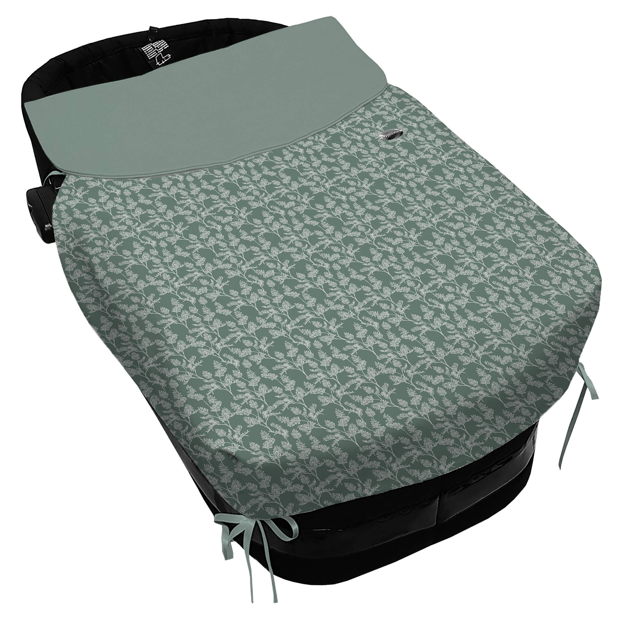 Saco para Capazo con Colcha con Lazos Alba verde villela verde