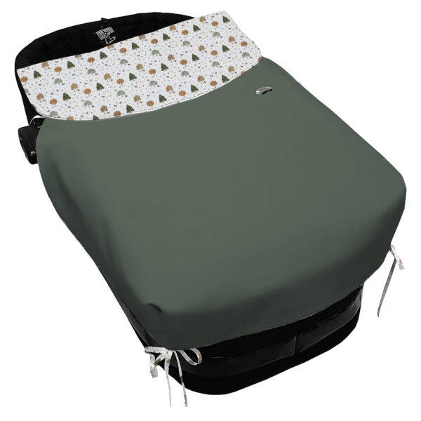 Saco para Capazo con Colcha con Lazos Sicilia polipiel verde villela estampada