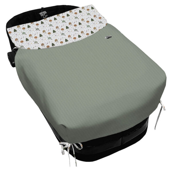Saco para Capazo con Colcha con Lazos Sicilia roma verde villela estampada