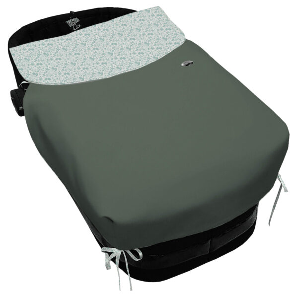 Saco para Capazo con Colcha con Lazos Versalles Invierno verde villela estampada