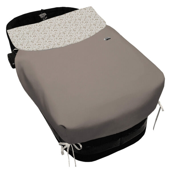 Saco para Capazo con Colcha con Lazos Versalles Invierno visón pelo estampado