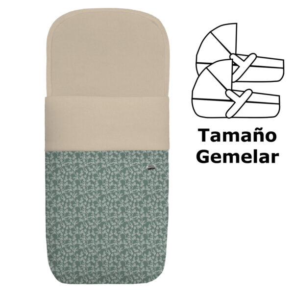 Saco para Capazo Gemelar Alba verde villela tostado