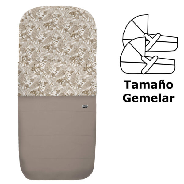 Saco para Capazo Gemelar Piccolo Invierno tostado pelo estampado