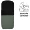 Saco para capazo gemelar polipiel verde pelo negro