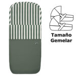 3633 Sacos Invierno para Capazo Rayas Verde con Verde