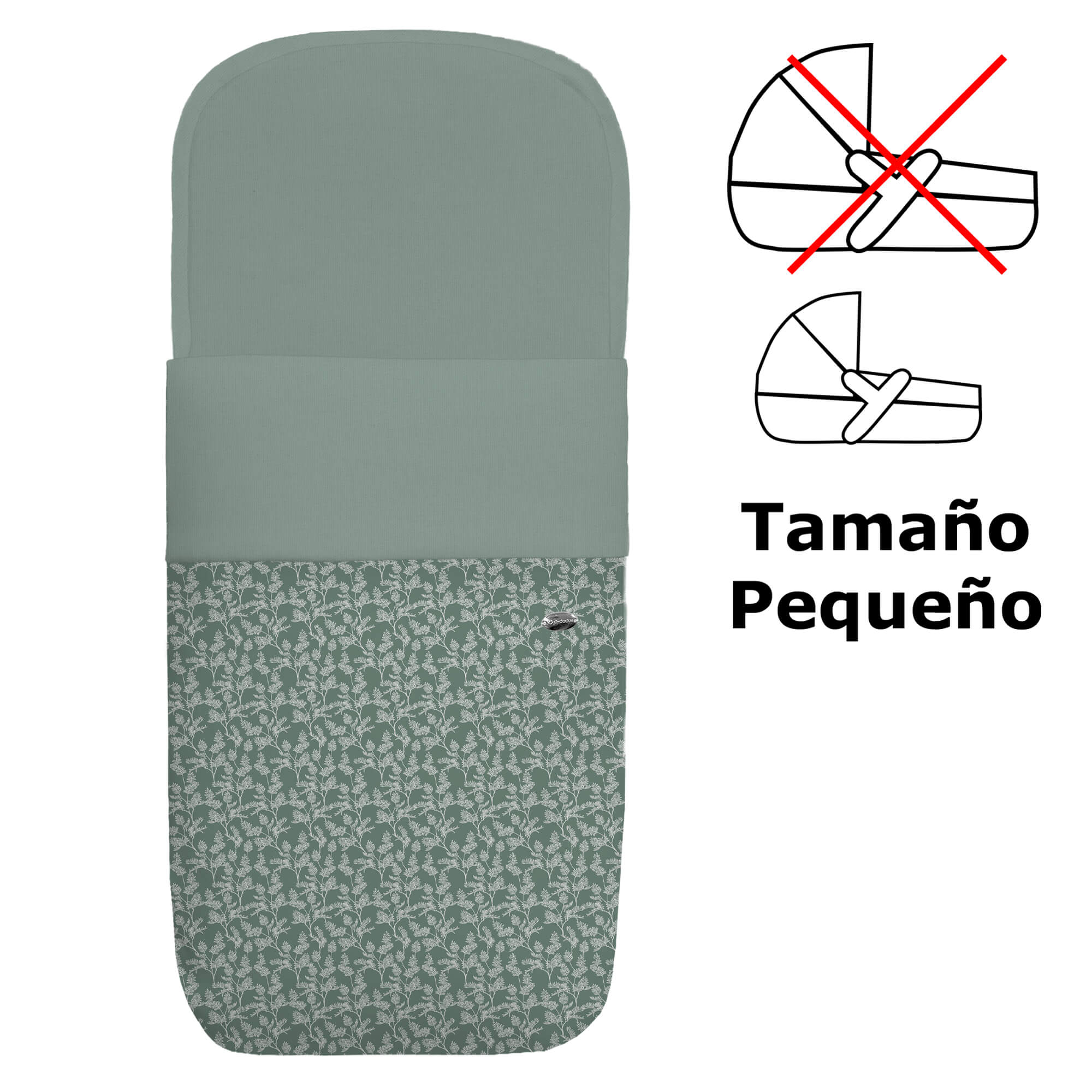 Saco para Capazo Pequeño Alba verde villela verde