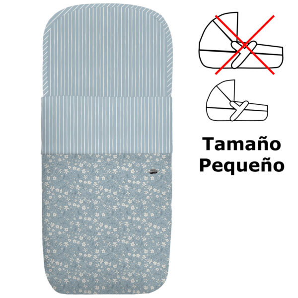 Saco para Capazo Pequeño Iris Invierno azul villela estampada