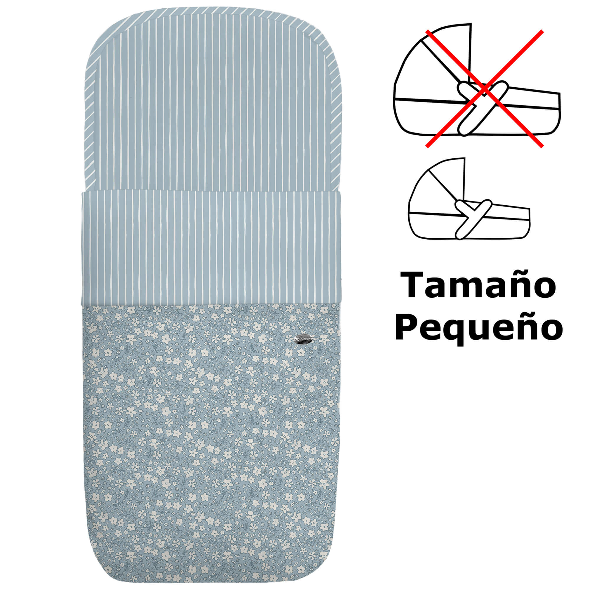 Saco para Capazo Pequeño Iris Invierno azul villela estampada