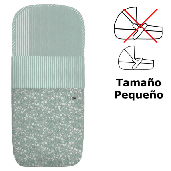 Saco para Capazo Pequeño Iris Invierno verde pelo estampado