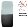 Saco para capazo pequeño polipiel negro pelo celeste