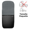 Saco para capazo pequeño polipiel negro pelo gris marengo