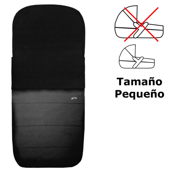 Saco para capazo pequeño polipiel negro pelo negro