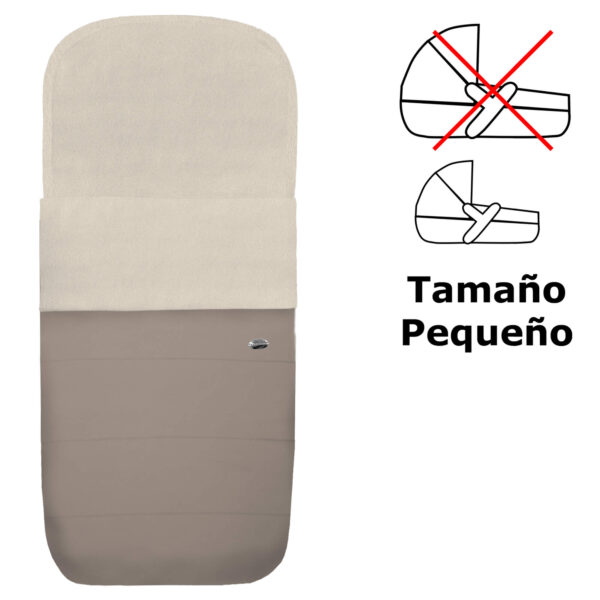 Saco para capazo pequeño polipiel visón pelo crudo
