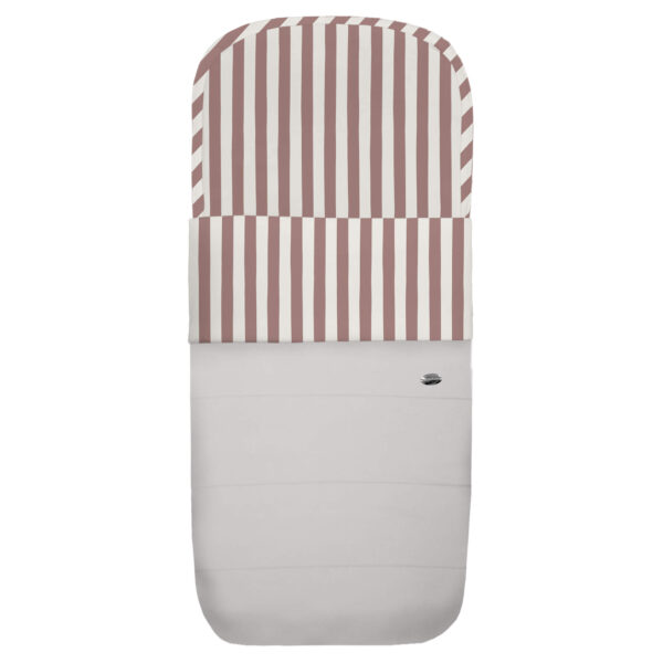 Saco para Capazo Rayas maquillaje polipiel gris villela estampada