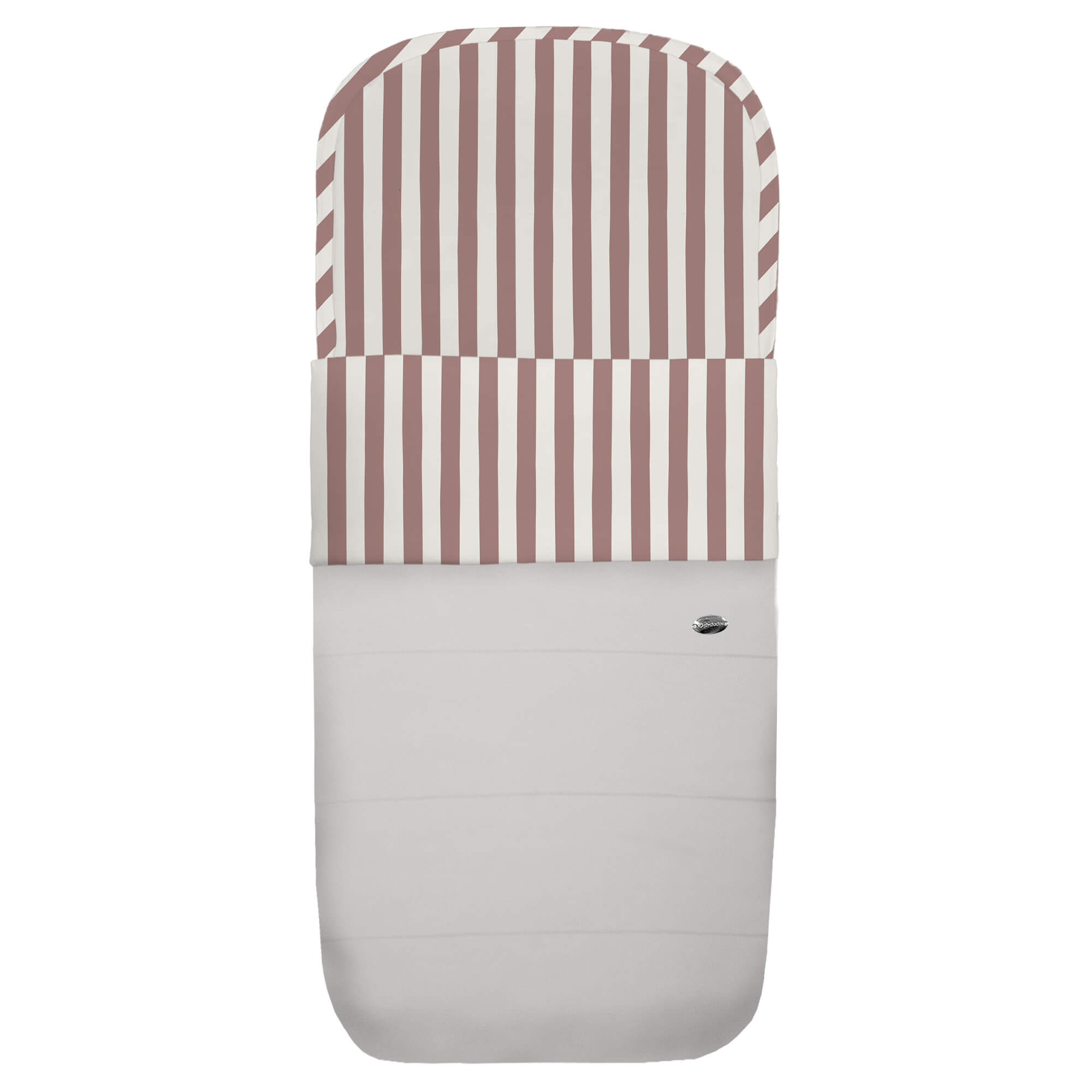 Saco para Capazo Rayas maquillaje polipiel gris villela estampada