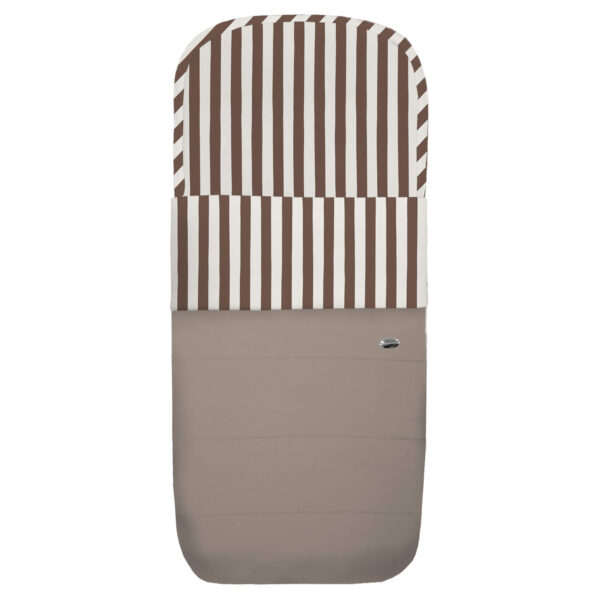 Saco para Capazo Rayas marron polipiel visón villela estampada