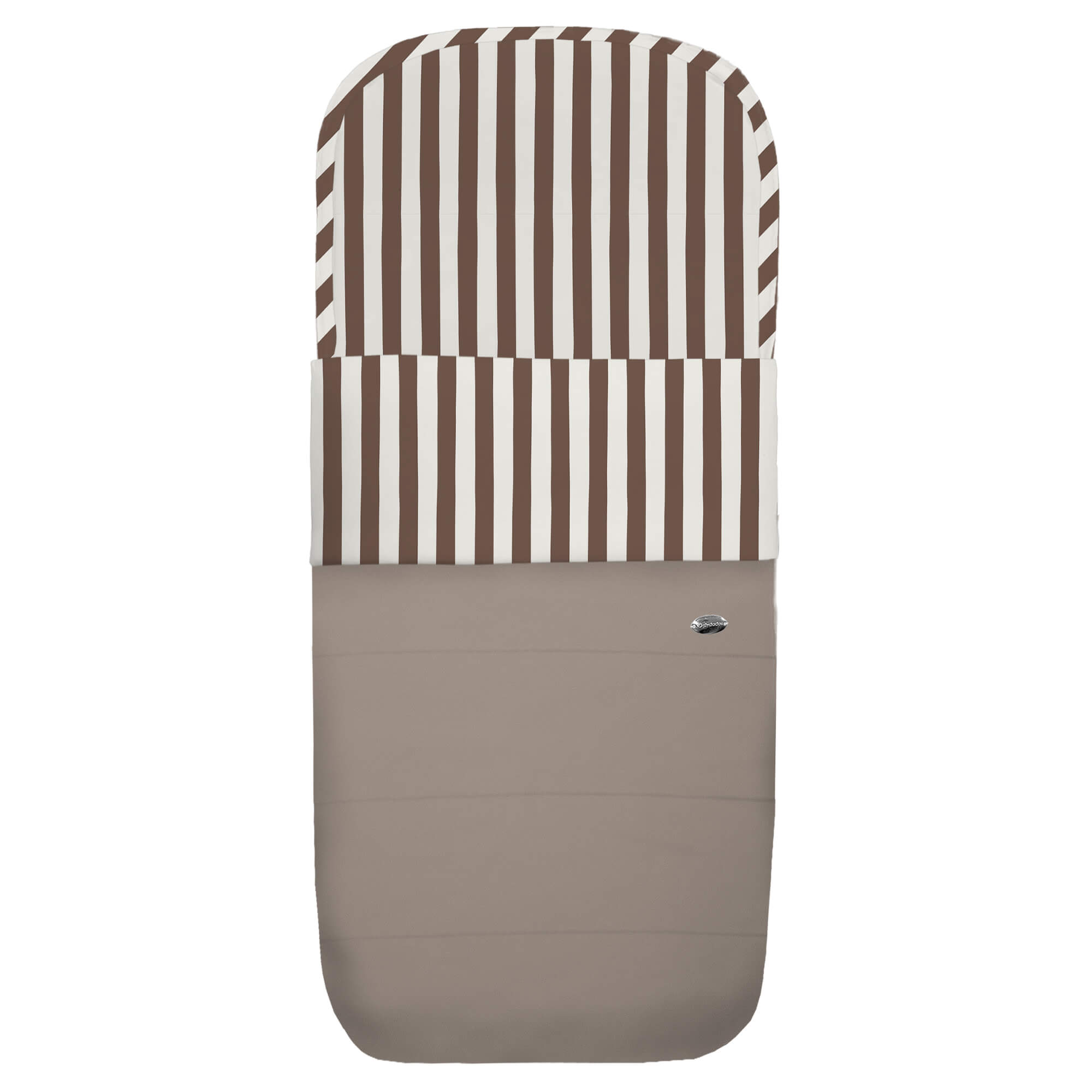 Saco para Capazo Rayas marron polipiel visón villela estampada