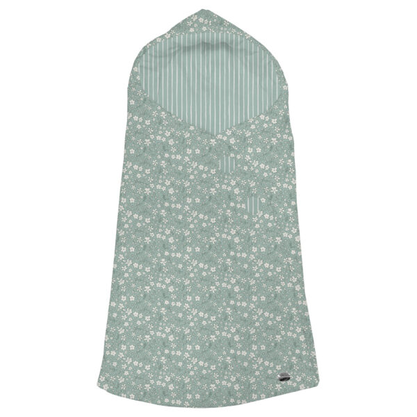Saco Capucha Iris Invierno verde pelo estampado