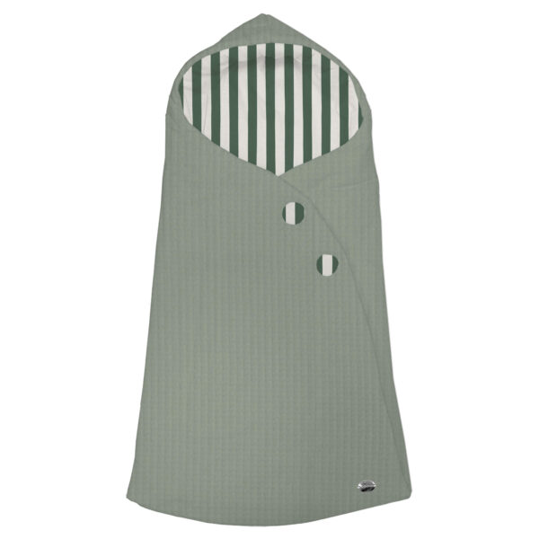 Saco Capucha Rayas verde polipiel verde villela estampada