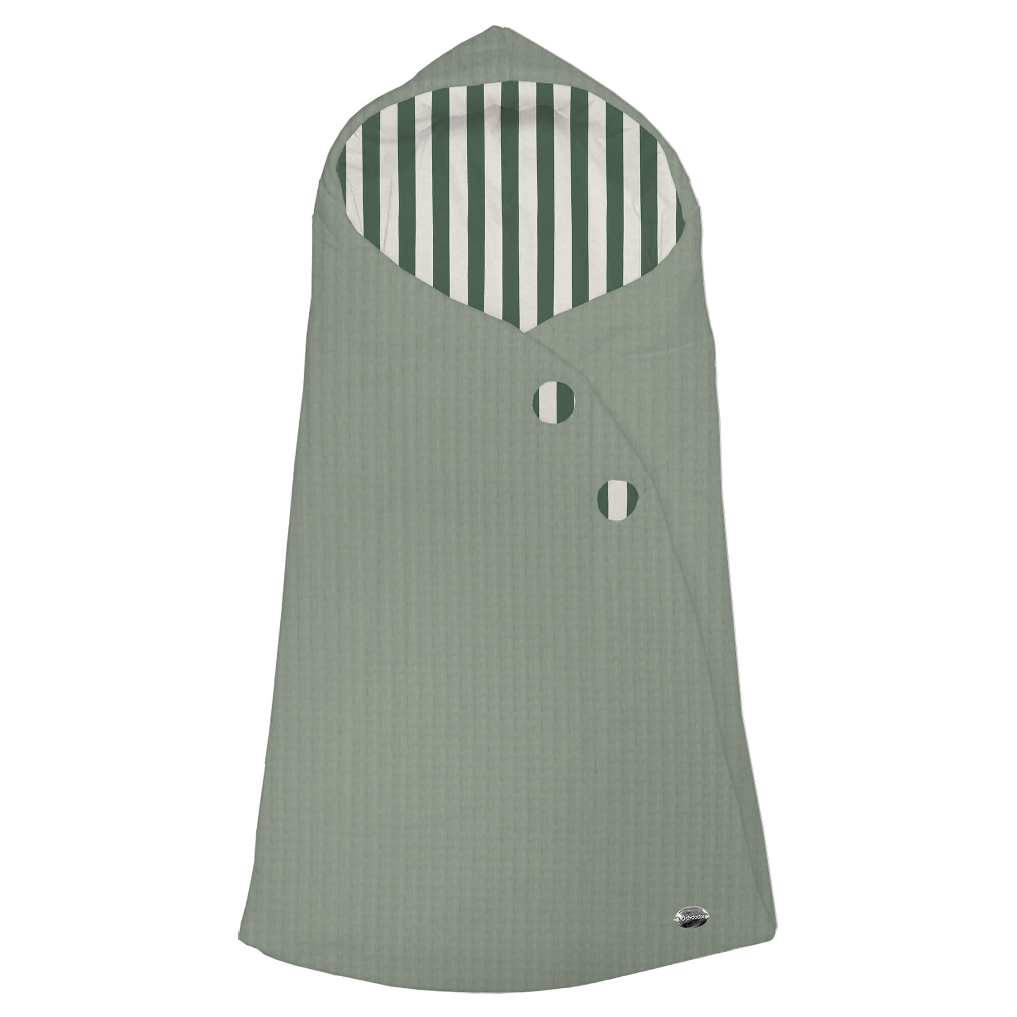 Saco Capucha Rayas verde polipiel verde villela estampada