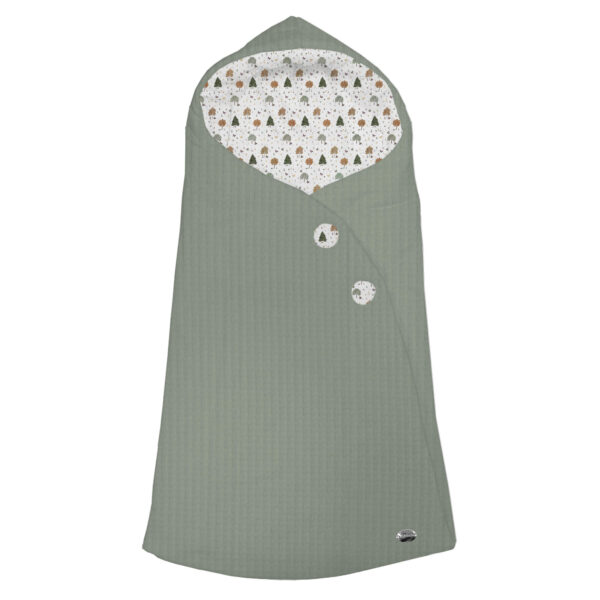 Saco Capucha Sicilia roma verde pelo estampado
