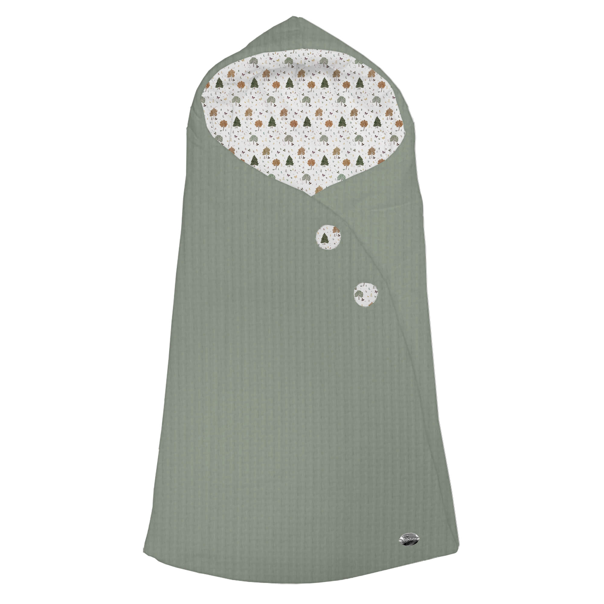 Saco Capucha Sicilia roma verde pelo estampado