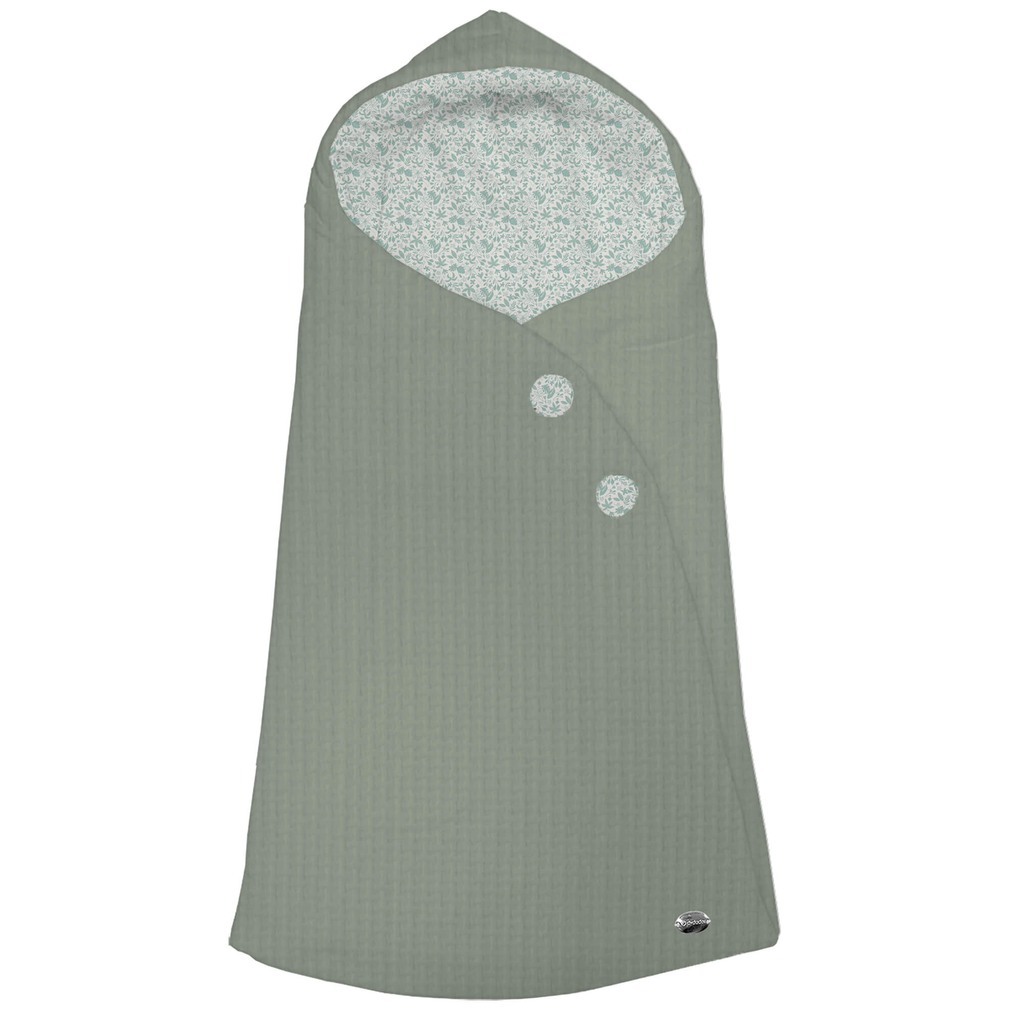 Saco Capucha Versalles Invierno verde villela estampada